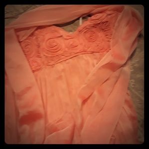 Chiffon  Dress size (l) light Orange